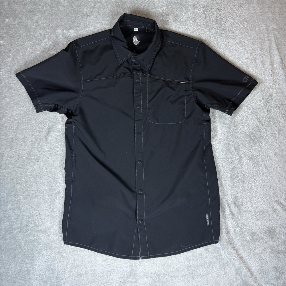 Club Ride Shirt Men's XS Black Snap Up‎ Performance Cycling Casual